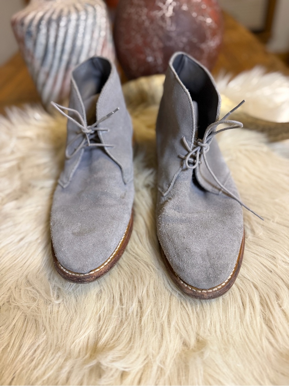 Thursday Boot Co Scout Chukka Boots Mens 9.5 Gray Suede Desert Crepe